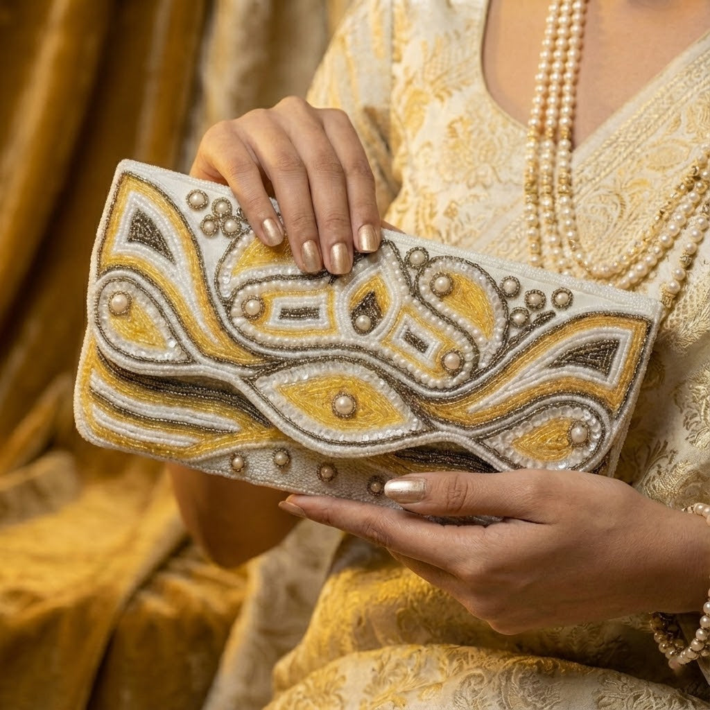 Women Handmade Partywear Clutch Purse