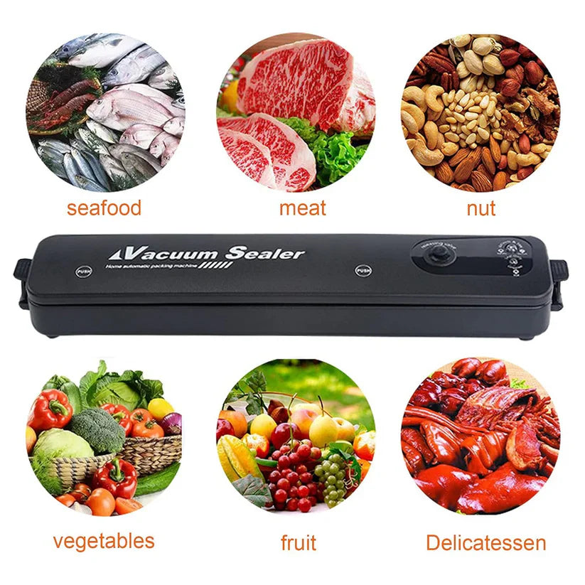 Vacuum Sealer Machine with 10 Bags, Automatic Hands-Free, Smart Food Preservation (1 Set)