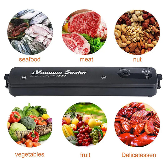 Vacuum Sealer Machine with 10 Bags, Automatic Hands-Free, Smart Food Preservation (1 Set)
