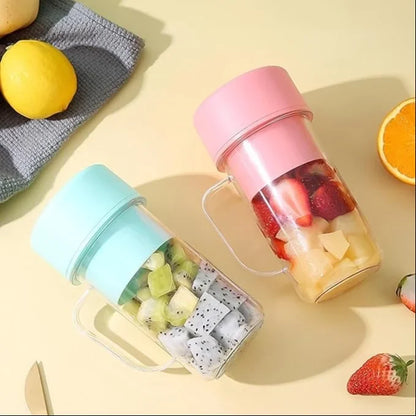 Portable Crusher Juicer With Handle & Straw, USB Rechargeable Multi Blades (420 ML)